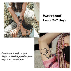 Long Lasting Flower Hand Tattoo Sticker Waterproof Temporary Tattoo