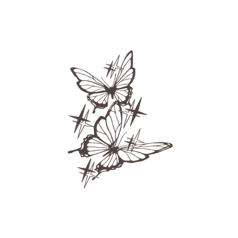 Butterfly Temporary Tattoos Waterproof Realistic Stickers for Ankles Arms Backs