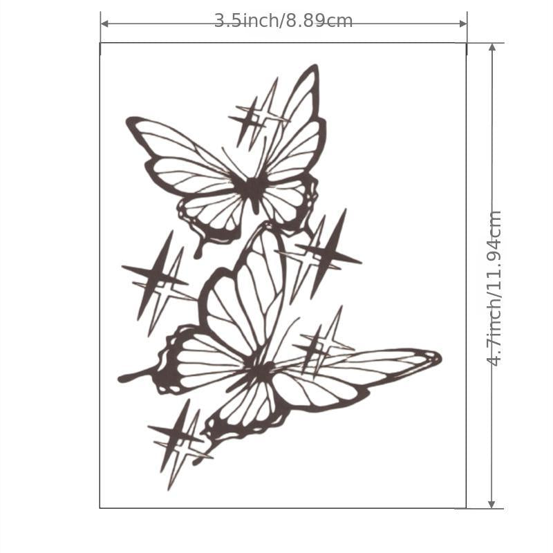 Butterfly Tattoo Sticker Waterproof Long-lasting Temporary Tattoo