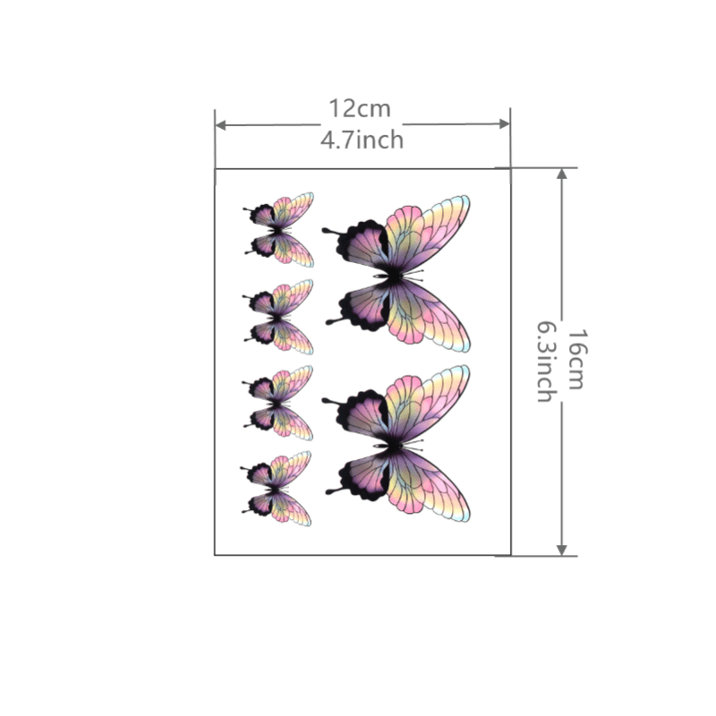 Waterproof Butterfly Tattoo Sticker for Women and Men - Easy to Apply