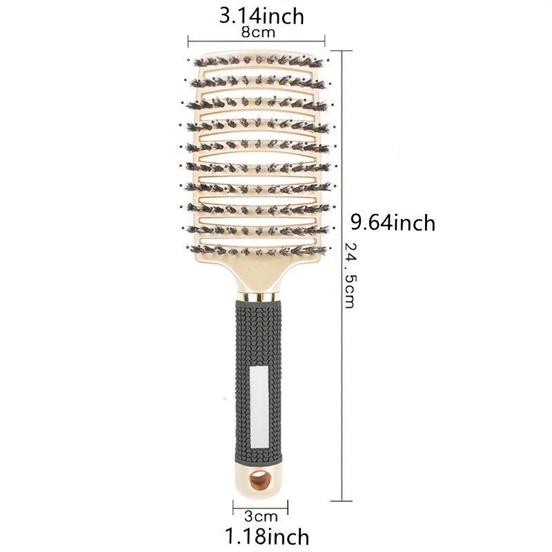 Curved Boar Bristle Hair Comb for Detangling All Hair Types