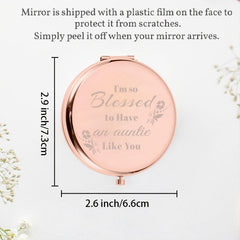 Engraved Compact Mirror - I'm So Blessed - Birthday Wedding Gift