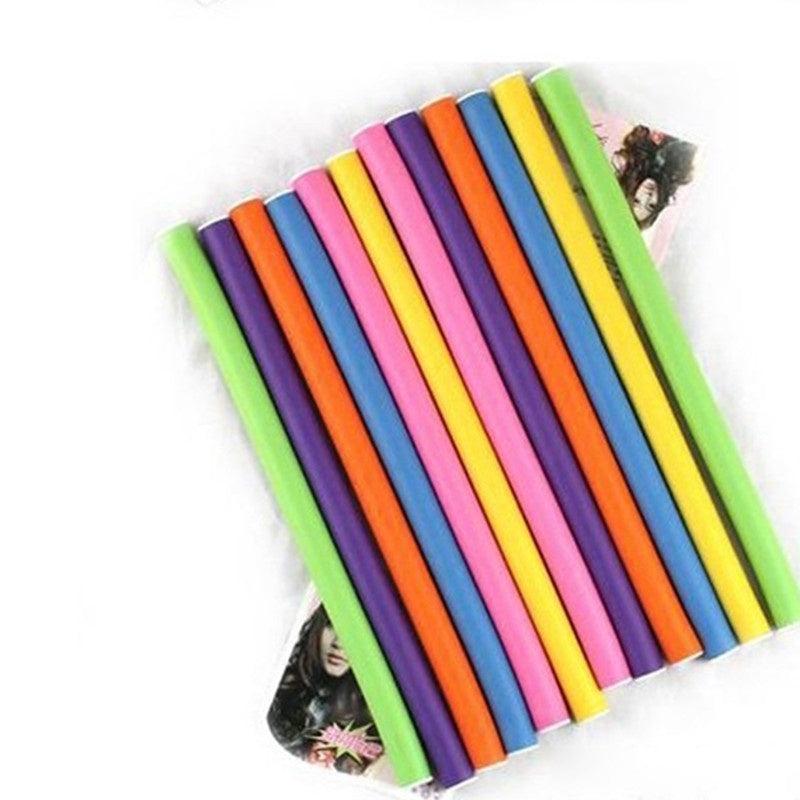 Bendy Twist Curling Rods for DIY Soft Foam Curls Hair Styling