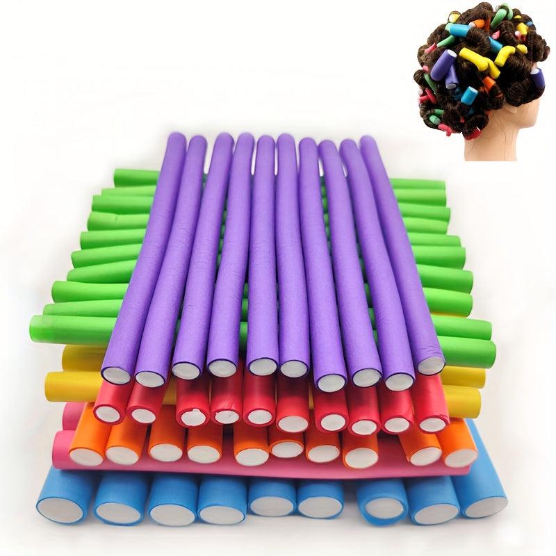Bendy Twist Curling Rods for DIY Soft Foam Curls Hair Styling
