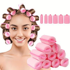 Foam Hair Roller Curlers for Hairdressing Styling Pink