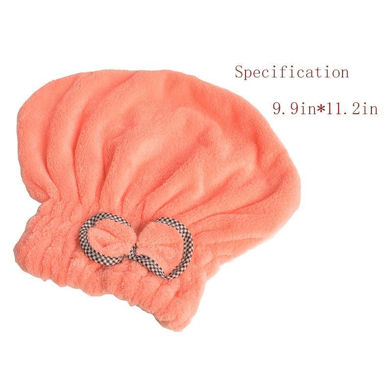 Microfiber Hair Turban Towel Absorbent Twist Turban Shower Cap