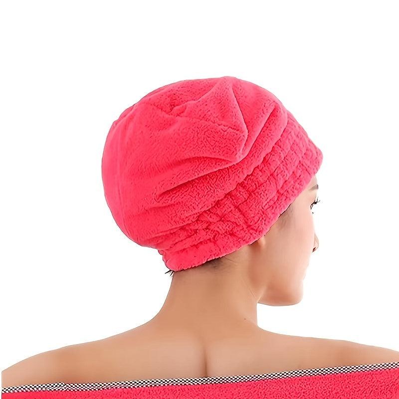 Microfiber Hair Turban Towel Absorbent Twist Turban Shower Cap