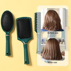 Detangling Brush Anti Static Hairbrush Silicone Base Blow Drying Comb