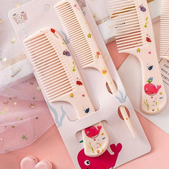 Anti Static Cartoon Hair Brush and Comb Set for Hair Care