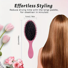 Soft Touch Detangling Paddle Brush Wet Dry Hair Oval Air Cushion