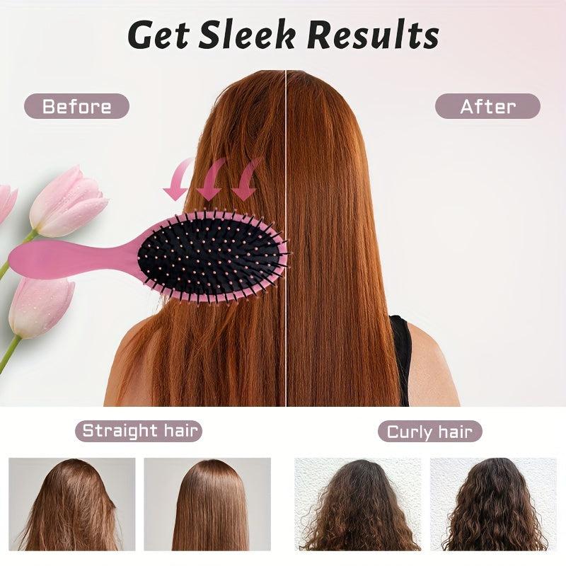 Soft Touch Detangling Paddle Brush Wet Dry Hair Oval Air Cushion