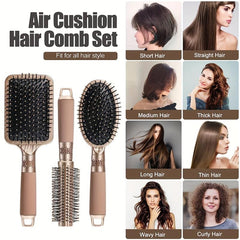 Hair Brush Set Anti Static Detangling Hairdressing Round Curling Brush