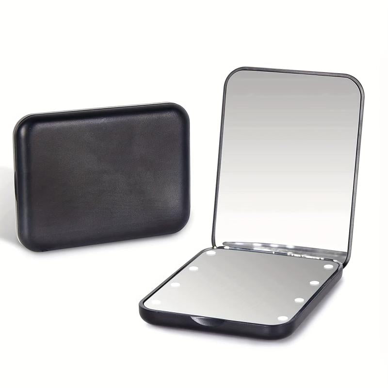 Compact Mirror with Light 2-Sided Magnetic Switch Makeup Mirror