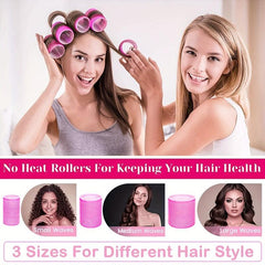 24pcs Jumbo Hair Curlers Rollers Self Grip Hair Roller