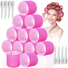 24pcs Jumbo Hair Curlers Rollers Self Grip Hair Roller