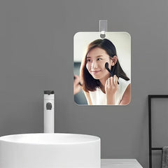 Shaving Mirror with Suction Cups for Shower Makeup Lightweight Washroom Travel