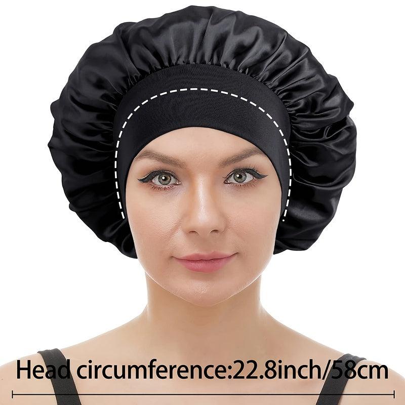 Satin Hair Bonnet for Sleeping, Stretchy Tie Band, All Hair Types