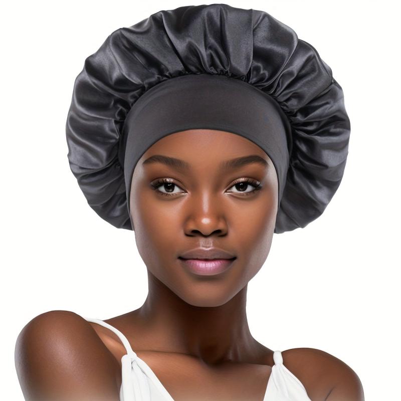 Satin Hair Bonnet for Sleeping, Stretchy Tie Band, All Hair Types