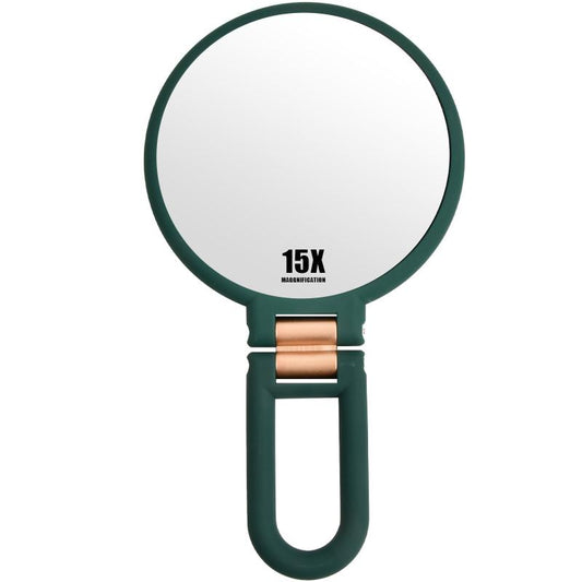 15X Magnifying Hand Held Mirror Double Side Folding Adjustable