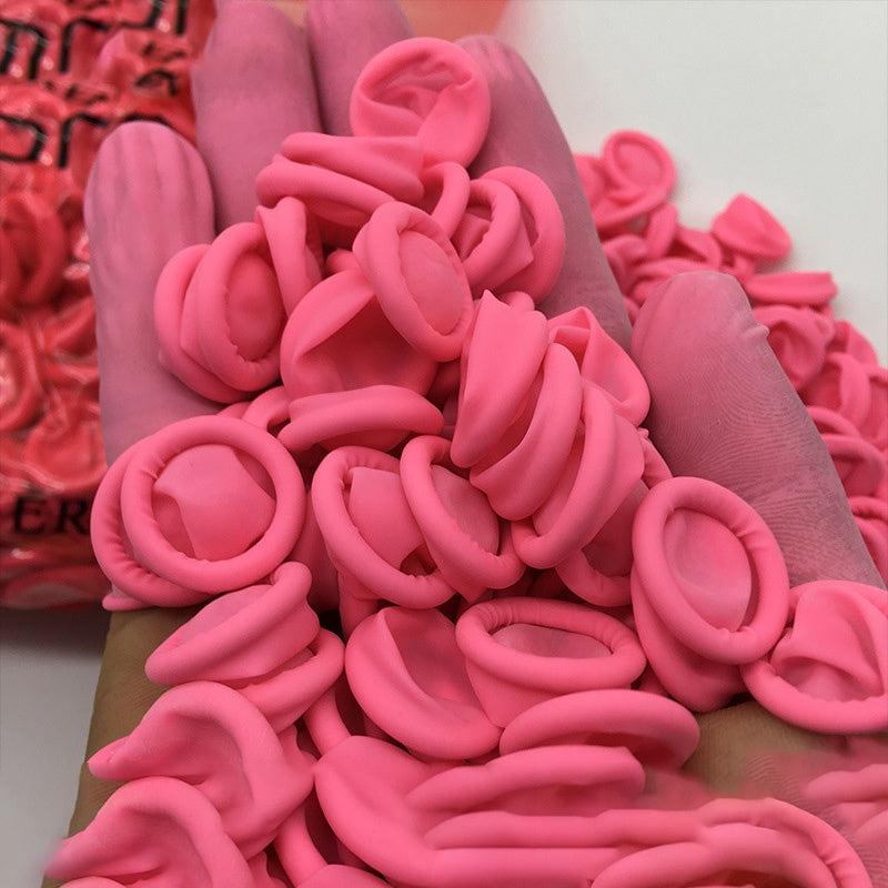 200 Latex Finger Cots Disposable Powder Beauty Tattoo Embroidery Finger Cots