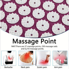Acupuncture Massage Mat & Pillow Set for Yoga Acupoint Relief