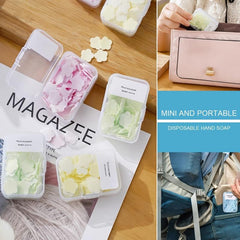 100pcs Box Paper Cleaning Soaps Portable Hand Wash Soap Papers