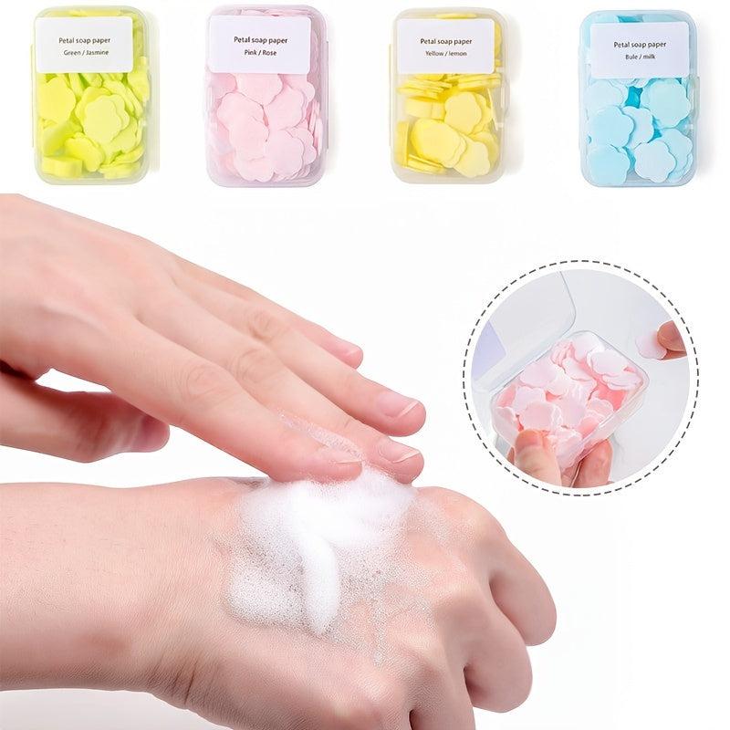 100pcs Box Paper Cleaning Soaps Portable Hand Wash Soap Papers