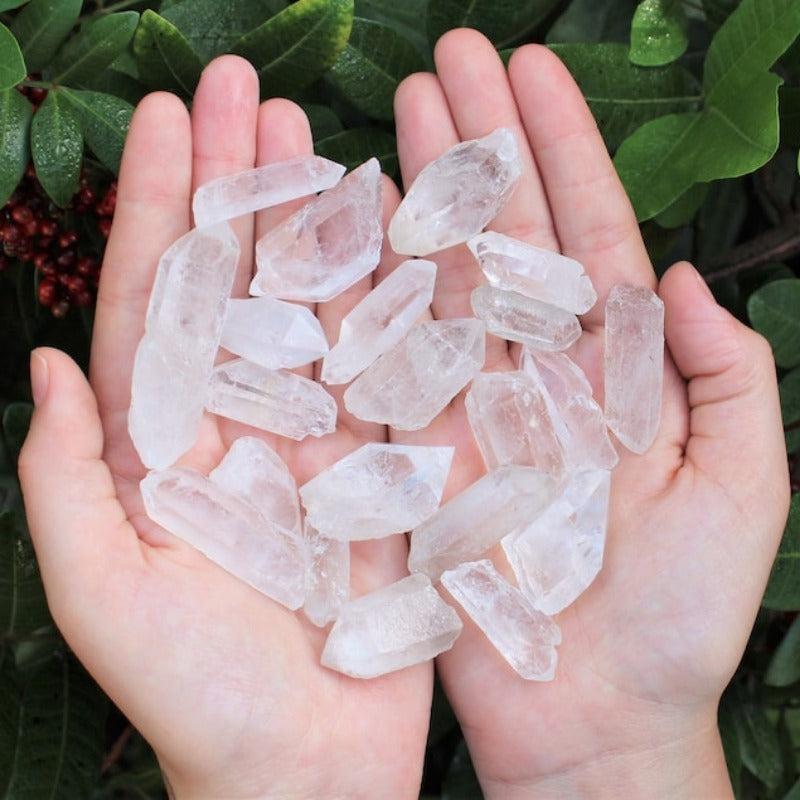 10PCS Natural Clear Quartz Crystals for Home & Office Decor