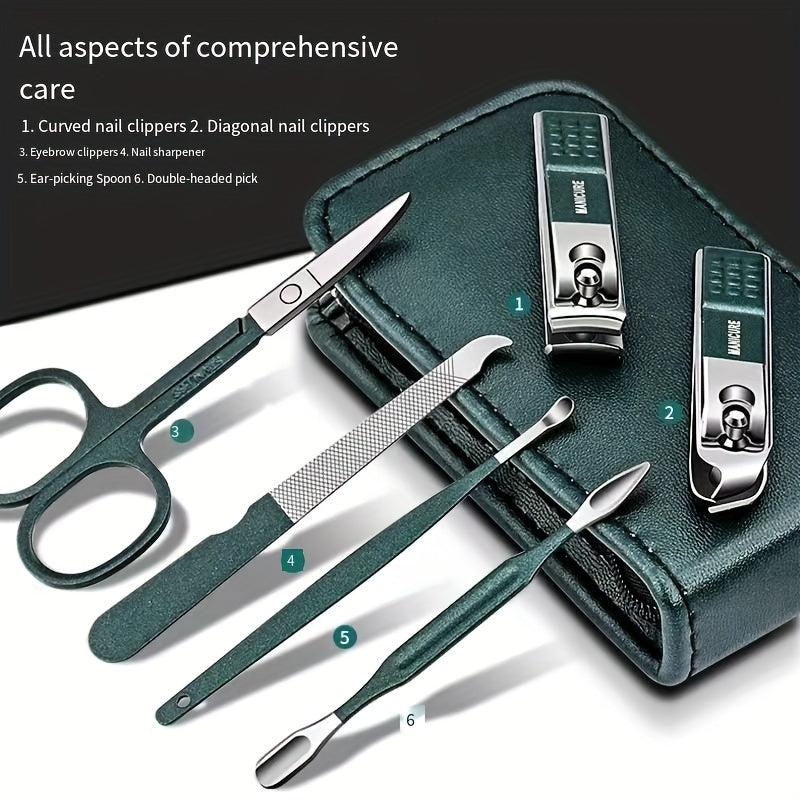 6pcs Nail Care Set with Clipper and Ear Pick