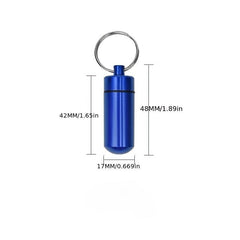 1pc Outdoor Travel Emergency Pill Bottle Aluminum Small Medicine Bottle