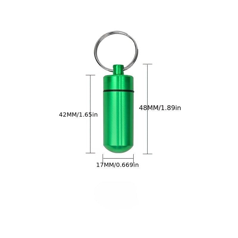 1pc Outdoor Travel Emergency Pill Bottle Aluminum Small Medicine Bottle