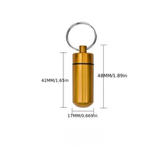 1pc Outdoor Travel Emergency Pill Bottle Aluminum Small Medicine Bottle