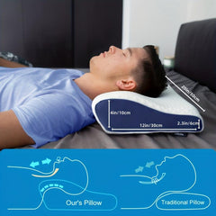 Memory Foam Neck Pain Relief Pillow for Side Back Stomach Sleepers