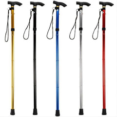 Foldable Lightweight Walking Stick Trekking Pole Adjustable Height