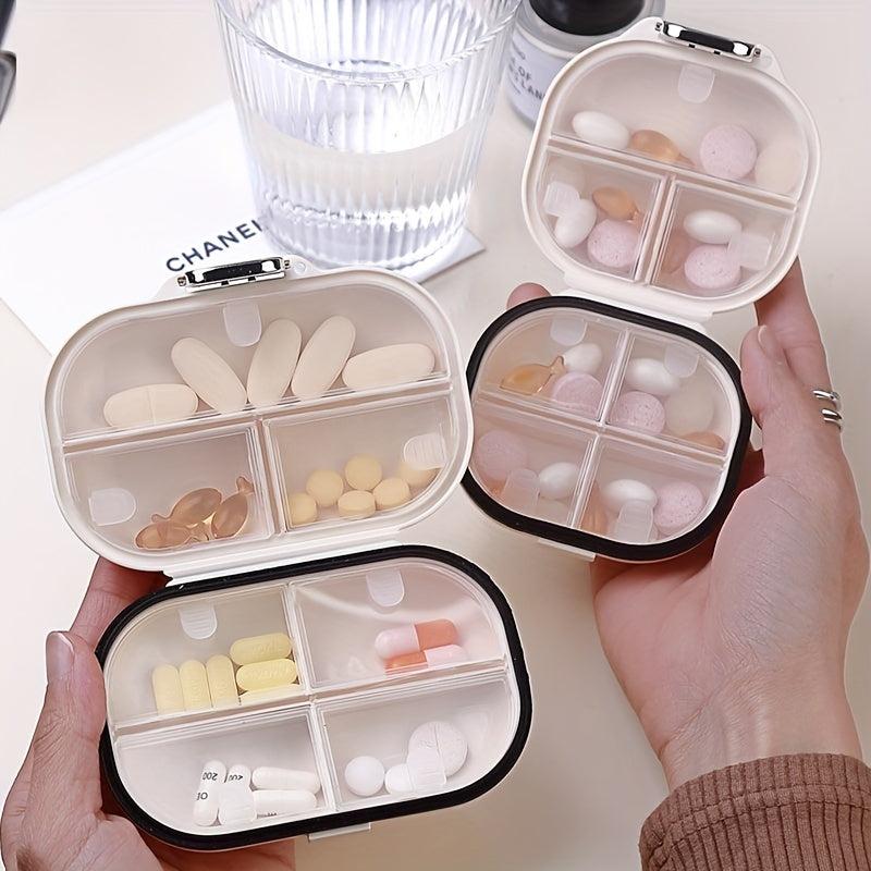 Portable Daily Pill Case 7 Compartments for Pocket Purse