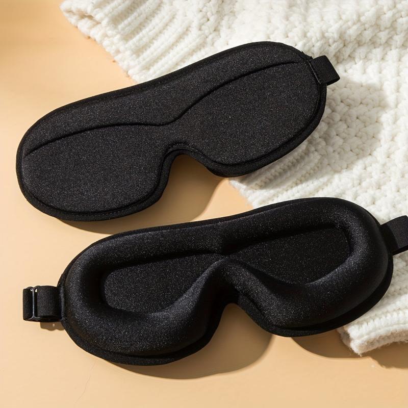3D Contoured Blackout Sleep Mask Soft Cushion Eye Cover Night Blindfold