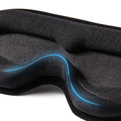 3D Contoured Blackout Sleep Mask Soft Cushion Eye Cover Night Blindfold