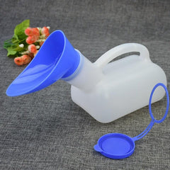 Medical Unisex Urinal 1000mL w/ Interface & Lid for Car Camping Travel