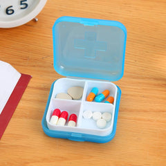 Portable Travel Pill Box 4 Compartments Dispensing Pill Box