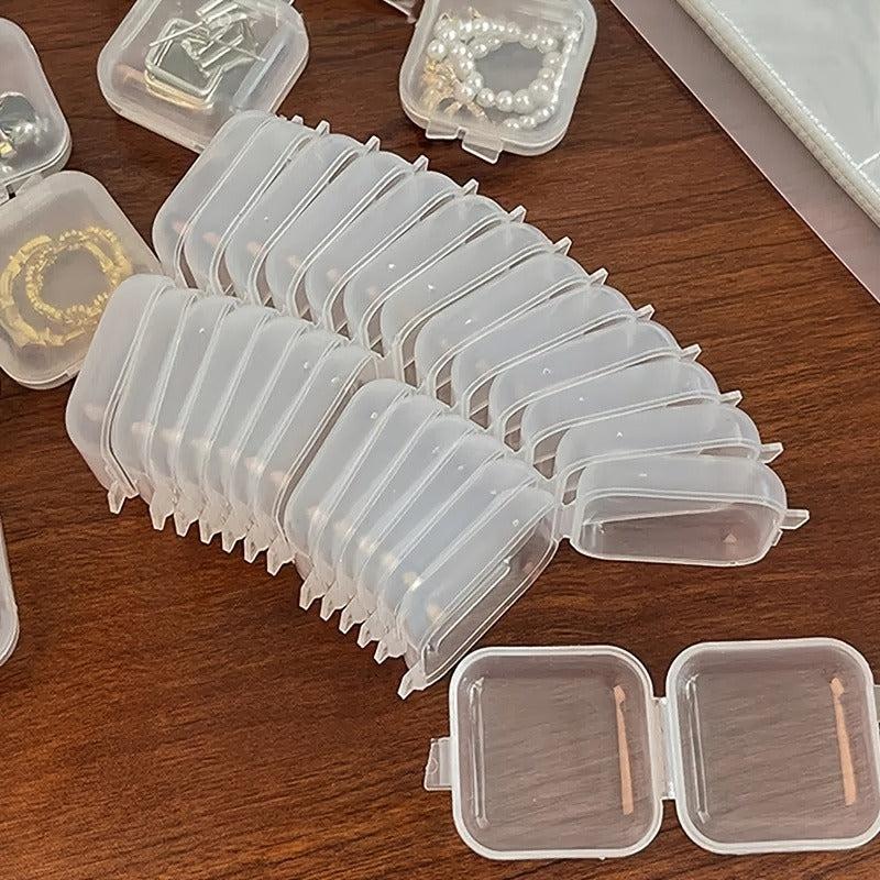 Clear Plastic Storage Box With Lid For Jewelry Earrings Necklaces
