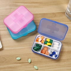 6-Grid Travel Pill Container, Large Capacity Pill Box, Portable Medicine Case