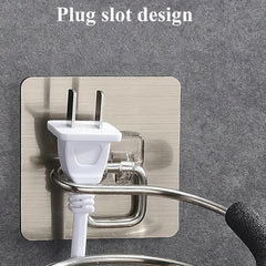 Hair Dryer Holder Stainless Steel Wall Hanging Rack