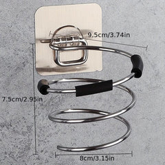 Hair Dryer Holder Stainless Steel Wall Hanging Rack