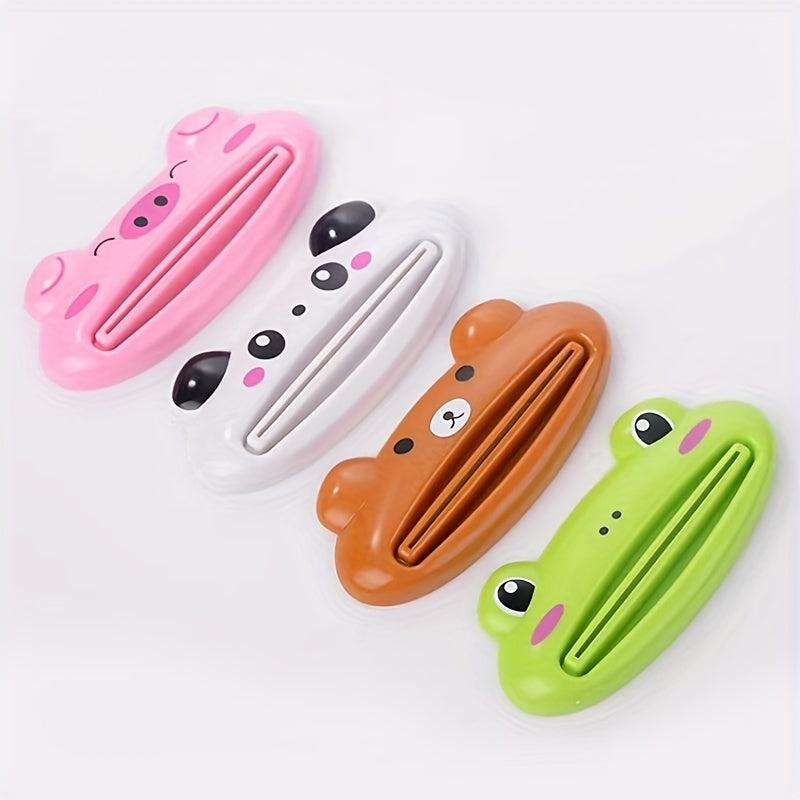 4pcs Cartoon Toothpaste Squeezer Manual Dispenser