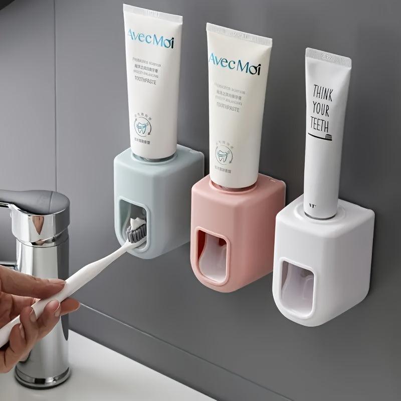 2pcs Automatic Toothpaste Extruder Wall Mounted Bathroom Squeezer