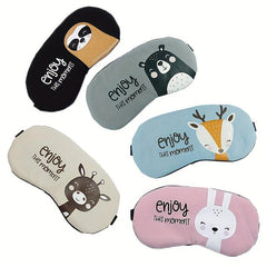 Cartoon Eye Cover Sleep Mask Polycotton Blindfold Travel Nap Meditation