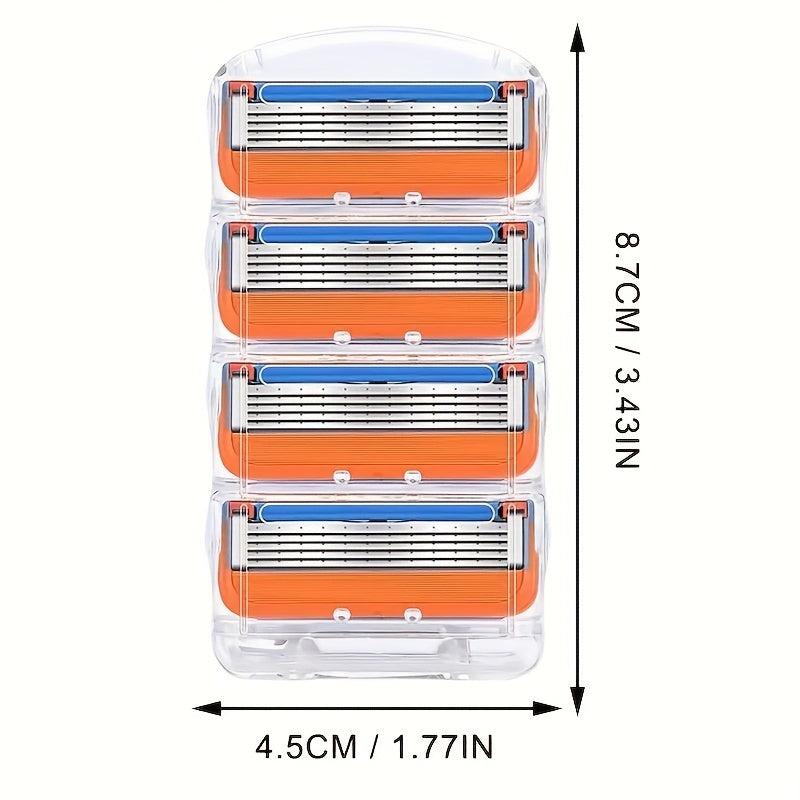 Men's 5-Layer Razor Blade Refills - Facial Care Shaver Cassettes