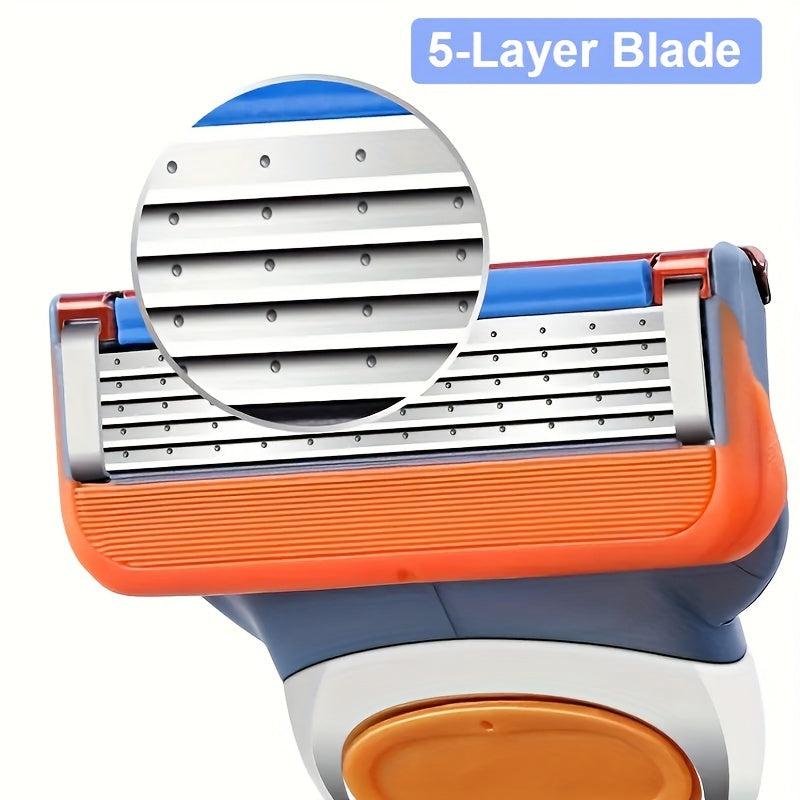 Men's 5-Layer Razor Blade Refills - Facial Care Shaver Cassettes