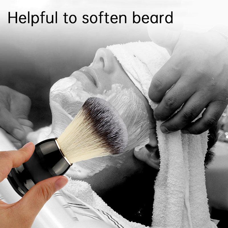 RANCAI Beard Shaving Brush Bristle Hair Salon Barber Soap Foam Shave Men Facial