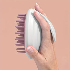 2pcs Silicone Handle Scalp Massager Brush Soft Silicone For Hair Cleaning
